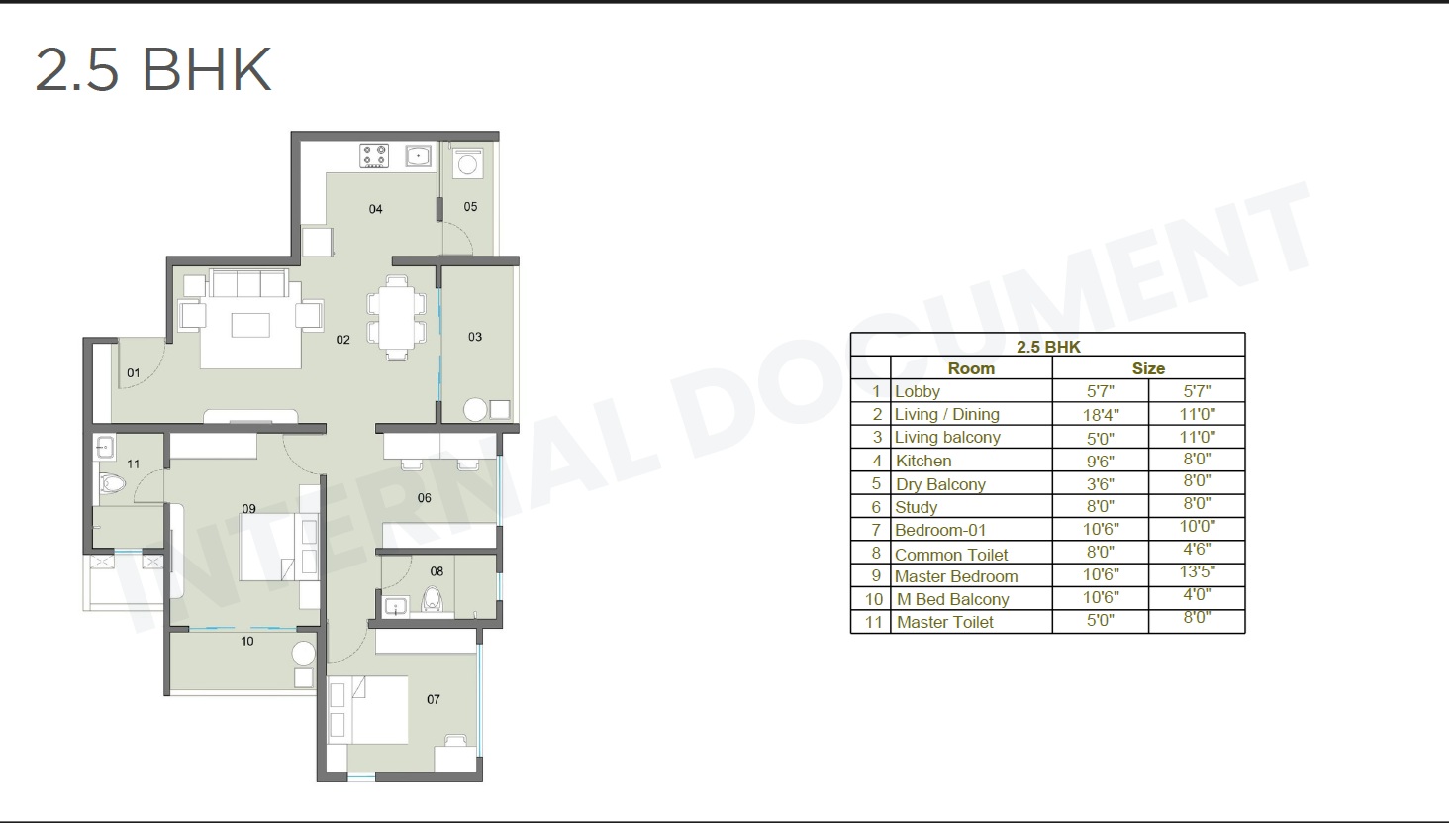 2.5 BHK Smart Luxe Layout